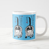 Chonky Gestreepte Japanse Tabby Cat Grote Koffiekop (Rechts)