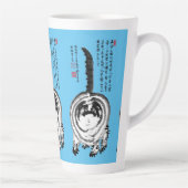 Chonky Gestreepte Japanse Tabby Cat Latte Mok (Rechts)