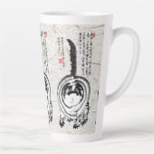 Chonky Gestreepte Japanse Tabby Cat Latte Mok (Rechts)