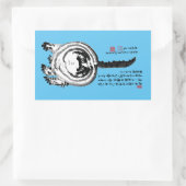 Chonky Gestreepte Japanse Tabby Cat Rechthoekige Sticker (Tas)