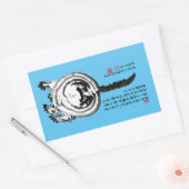 Chonky Gestreepte Japanse Tabby Cat Rechthoekige Sticker (Envelop)