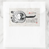 Chonky Gestreepte Japanse Tabby Cat Rechthoekige Sticker (Tas)