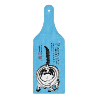 Chonky Gestreepte Japanse Tabby Cat Snijplank