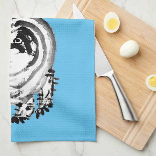 Chonky Gestreepte Japanse Tabby Cat Theedoek (Quarter Fold)