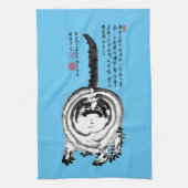 Chonky Gestreepte Japanse Tabby Cat Theedoek (Verticaal)