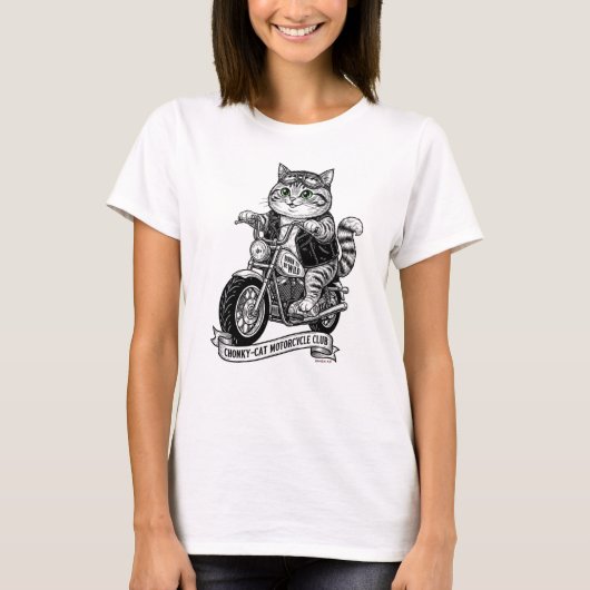 Chonky-Kitten Motorclub T-shirt (Voorkant)