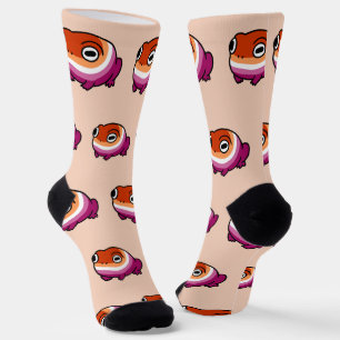 Chonky Lesbische Kikker Pride Sokken   Cute WLW Qu