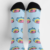 Chonky Pansexual Frog Pride Socks | Cute Pan Pride Sokken (Top)