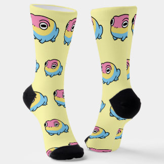 Chonky Pansexual Frog Pride Socks | Cute Pan Pride Sokken