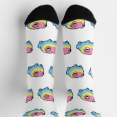 Chonky Pansexual Frog Pride Socks | Cute Pan Pride Sokken (Top)