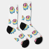 Chonky Pansexual Frog Pride Socks | Cute Pan Pride Sokken (Rechts)