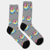 Chonky Pansexual Frog Pride Socks | Cute Pan Pride Sokken (Rechts)