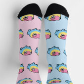 Chonky Pansexual Frog Pride Socks | Cute Pan Pride Sokken (Top)