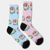 Chonky Pansexual Frog Pride Socks | Cute Pan Pride Sokken (Rechts)