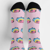 Chonky Pansexual Frog Pride Socks | Cute Pan Pride Sokken (Top)