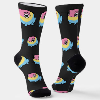 Chonky Pansexual Frog Pride Socks | Cute Pan Pride Sokken
