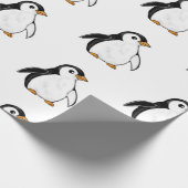 Chonky Penguin Adorable Whimsical Pattern Gift Cadeaupapier (Hoek)