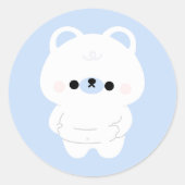 Chonky Polar Beer Ronde Sticker (Voorkant)