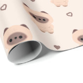 Chonky Siamese kat Cadeaupapier (Rol Hoek)