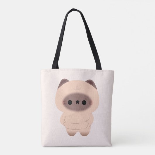 Chonky Siamese kat Tote Bag (Achterkant)