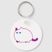 Chonky White Cat Keychain (Voorkant)