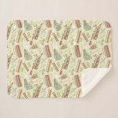 Choo Choo Antiek treinen Sherpa Deken (Voorkant (horizontaal))