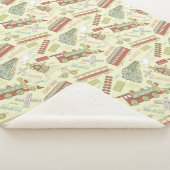 Choo Choo Antieke Treinen Sherpa Deken (3/4)