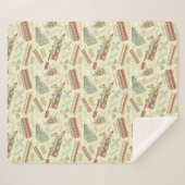 Choo Choo Antieke Treinen Sherpa Deken (Voorkant (horizontaal))