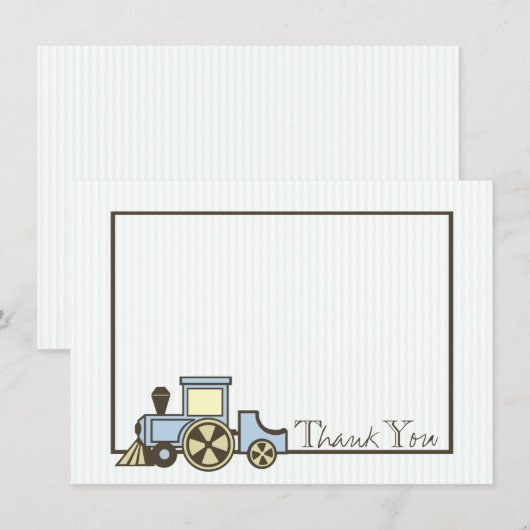 Choo Choo Baby Bedankt voor de platte noot Notitiekaartje (Voorkant / Achterkant)