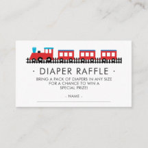 CHOO CHOO Baby shower Luier Raffle Ticket