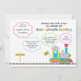 Choo Choo Baby Shower Uitnodigingen