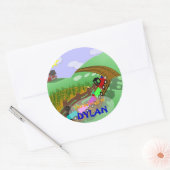 Choo choo Bookplate Ronde Sticker (Envelop)