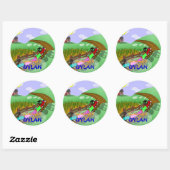 Choo choo Bookplate Ronde Sticker (Vel)