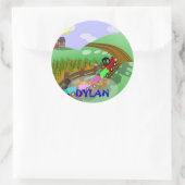 Choo choo Bookplate Ronde Sticker (Tas)