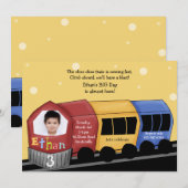 Choo Choo Express - Foto van Birthday Party Invita Kaart (Voorkant / Achterkant)