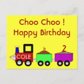 Choo Choo Happy Birthday! Briefkaart (Voorkant)