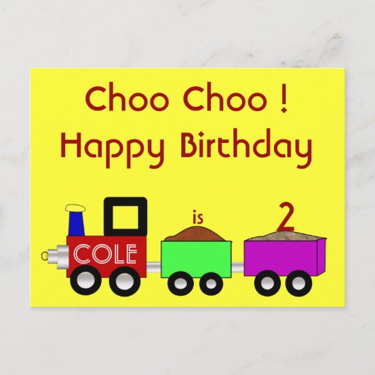 Choo Choo Happy Birthday! Briefkaart (Voorkant)