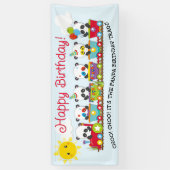 Choo. Choo. Het is de Panda Birthday Train Spandoek (Verticaal)