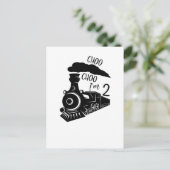 Choo Choo Ik ben 2, 2e verjaardag, Train Boy Briefkaart (Staand voorkant)
