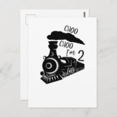 Choo Choo Ik ben 2, 2e verjaardag, Train Boy Briefkaart (Voorkant / Achterkant)