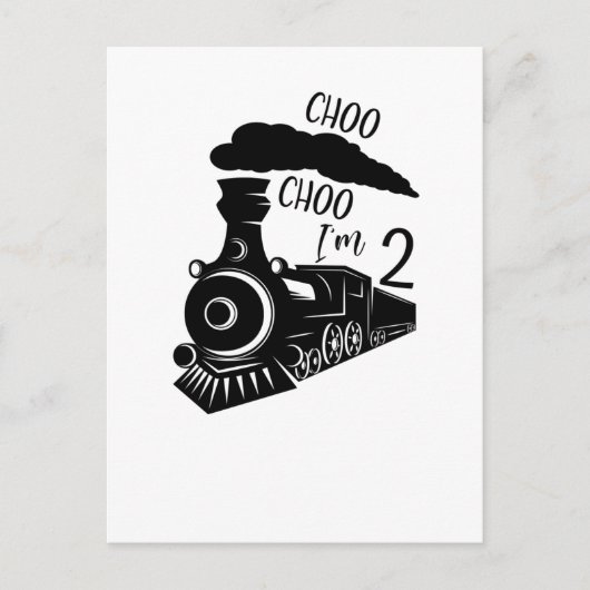 Choo Choo Ik ben 2, 2e verjaardag, Train Boy Briefkaart (Voorkant)