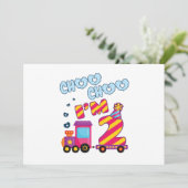 Choo Choo Ik ben 2 2e Verjaardagstrein Kaart (Staand voorkant)