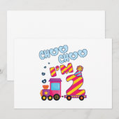 Choo Choo Ik ben 2 2e Verjaardagstrein Kaart (Voorkant / Achterkant)
