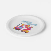 Choo Choo Ik ben 2 2e Verjaardagstrein Papieren Bordje (Gekanteld)