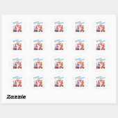 Choo Choo Ik ben 2 2e Verjaardagstrein Ronde Sticker (Vel)