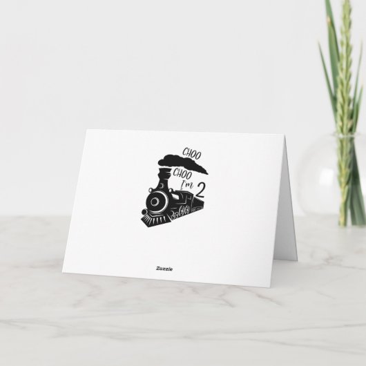 Choo Choo Ik ben 2 Gevouwen Wenskaart Kaart (Achterkant)