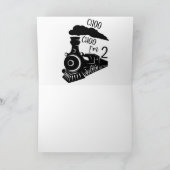 Choo Choo Ik ben 2 Gevouwen Wenskaart Kaart (Binnen)