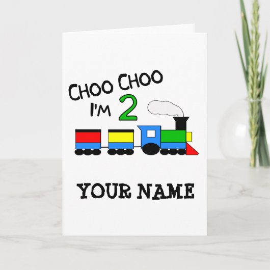 Choo Choo ik ben 2! Met TREIN Kaart (Voorkant)