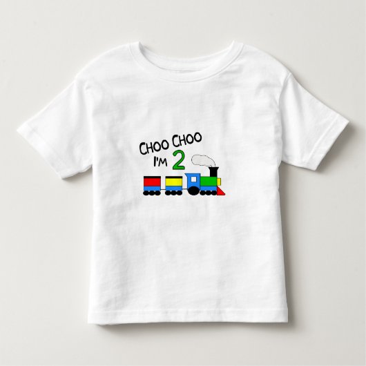 Choo Choo Ik ben 2!  Met TREIN Kinder Shirts (Voorkant)