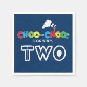 Choo Choo Ik ben twee feest Napkins Servet (Voorkant)